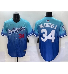 Men Los Angeles Dodgers 34 Fernando Valenzuela Blue Limited Stitched Baseball Jersey Men Los Angeles Dodgers 34 Fernando Valenzuela Blue Limited Stitched Baseball Jersey