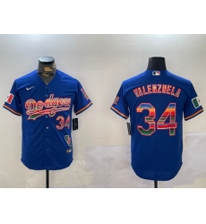 Men Los Angeles Dodgers 34 Fernando Valenzuela Royal Mexico California Patch Cool Base Stitched Baseball Jersey Men Los Angeles Dodgers 34 Fernando Valenzuela Royal Mexico California Patch Cool Base Stitched Baseball Jersey