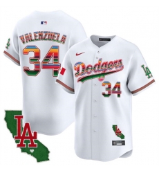 Men Los Angeles Dodgers 34 Fernando Valenzuela White Mexico California Patch Vapor Premier Limited Stitched Baseball Jersey Men Los Angeles Dodgers 34 Fernando Valenzuela White Mexico California Patch Vapor Premier Limited Stitched Baseball Jersey