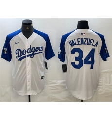 Men Los Angeles Dodgers 34 Toro Valenzuela White Blue Vin Patch Cool Base Stitched Baseball Jersey Men Los Angeles Dodgers 34 Toro Valenzuela White Blue Vin Patch Cool Base Stitched Baseball Jersey