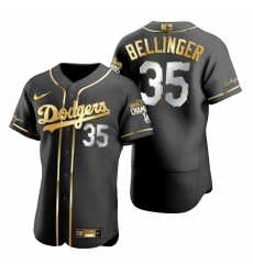 Men Los Angeles Dodgers 35 Cody Bellinger Black 2020 World Series Champions Gold Edition Jersey Men Los Angeles Dodgers 35 Cody Bellinger Black 2020 World Series Champions Gold Edition Jersey