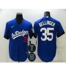 Men Los Angeles Dodgers 35 Cody Bellinger Blue 2 20 Patch City Connect Number Cool Base Stitched Jersey Men Los Angeles Dodgers 35 Cody Bellinger Blue 2 20 Patch City Connect Number Cool Base Stitched Jersey