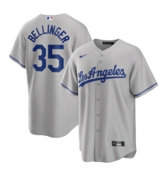 Men Los Angeles Dodgers 35 Cody Bellinger Grey Cool Base Stitched Jersey Men Los Angeles Dodgers 35 Cody Bellinger Grey Cool Base Stitched Jersey