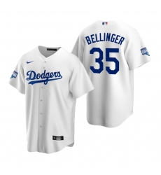 Men Los Angeles Dodgers 35 Cody Bellinger White 2020 World Series Champions Replica Jersey Men Los Angeles Dodgers 35 Cody Bellinger White 2020 World Series Champions Replica Jersey