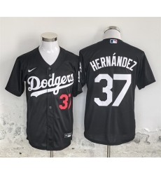 Men Los Angeles Dodgers 37 Teoscar Hernandez Black Cool Base Stitched Baseball Jersey Men Los Angeles Dodgers 37 Teoscar Hernandez Black Cool Base Stitched Baseball Jersey