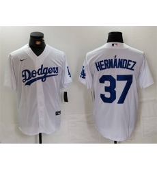 Men Los Angeles Dodgers 37 Teoscar Hernandez White Cool Base Stitched Baseball Jersey Men Los Angeles Dodgers 37 Teoscar Hernandez White Cool Base Stitched Baseball Jersey