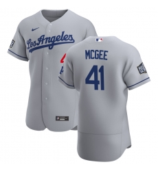 Men Los Angeles Dodgers 41 Jake McGee Men Nike Gray Road 2020 World Series Bound Flex Base Team MLB Jersey Men Los Angeles Dodgers 41 Jake McGee Men Nike Gray Road 2020 World Series Bound Flex Base Team MLB Jersey