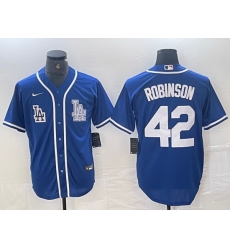 Men Los Angeles Dodgers 42 Jackie Robinson BLUE Cool Base Stitched Baseball Jersey Men Los Angeles Dodgers 42 Jackie Robinson BLUE Cool Base Stitched Baseball Jersey