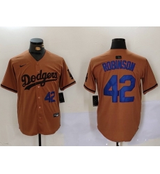 Men Los Angeles Dodgers 42 Jackie Robinson Brown Cool Base Stitched Baseball Jersey Men Los Angeles Dodgers 42 Jackie Robinson Brown Cool Base Stitched Baseball Jersey