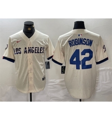 Men Los Angeles Dodgers 42 Jackie Robinson Cream Stitched Baseball Jersey Men Los Angeles Dodgers 42 Jackie Robinson Cream Stitched Baseball Jersey