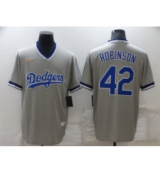 Men Los Angeles Dodgers 42 Jackie Robinson Grey Stitched Baseball jersey Men Los Angeles Dodgers 42 Jackie Robinson Grey Stitched Baseball jersey