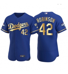 Men Los Angeles Dodgers 42 Jackie Robinson Men Nike Authentic 2021 Gold Program World Series Champions MLB Jersey Royal Men Los Angeles Dodgers 42 Jackie Robinson Men Nike Authentic 2021 Gold Program World Series Champions MLB Jersey Royal