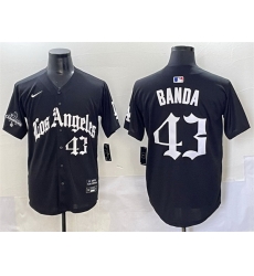 Men Los Angeles Dodgers 43 Anthony Banda Black Mexico 2025 LA Gothic Style With 2024 World Series Champions Patch Vapor Premier Limited Stitched Baseball J Men Los Angeles Dodgers 43 Anthony Banda Black Mexico 2025 LA Gothic Style With 2024 World Series Champions Patch Vapor Premier Limited Stitched Baseball J