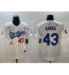 Men Los Angeles Dodgers 43 Anthony Banda White 2025 Tokyo Series Limited Stitched Baseball Jersey Men Los Angeles Dodgers 43 Anthony Banda White 2025 Tokyo Series Limited Stitched Baseball Jersey