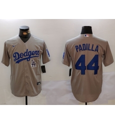 Men Los Angeles Dodgers 44 Vicente Padilla Grey Cool Base Stitched Baseball Jersey 7 Men Los Angeles Dodgers 44 Vicente Padilla Grey Cool Base Stitched Baseball Jersey 7