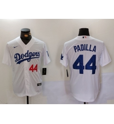Men Los Angeles Dodgers 44 Vicente Padilla White Cool Base Stitched Baseball Jersey 1 Men Los Angeles Dodgers 44 Vicente Padilla White Cool Base Stitched Baseball Jersey 1