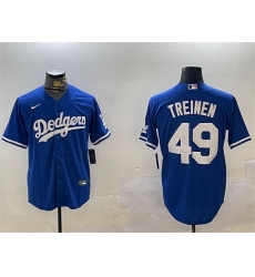 Men Los Angeles Dodgers 49 Blake Treinen Royal Cool Base Stitched Baseball Jersey Men Los Angeles Dodgers 49 Blake Treinen Royal Cool Base Stitched Baseball Jersey