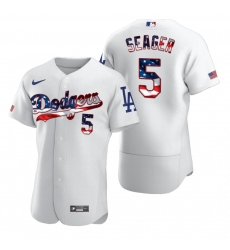 Men Los Angeles Dodgers 5 Corey Seager Men Nike White Fluttering USA Flag Limited Edition Flex Base MLB Jersey Men Los Angeles Dodgers 5 Corey Seager Men Nike White Fluttering USA Flag Limited Edition Flex Base MLB Jersey