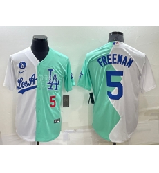Men Los Angeles Dodgers 5 Freddie Freeman 2022 All Star White Green Cool Base Baseball Jerseys Men Los Angeles Dodgers 5 Freddie Freeman 2022 All Star White Green Cool Base Baseball Jerseys