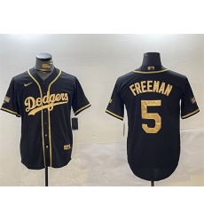 Men Los Angeles Dodgers 5 Freddie Freeman Black Gold 2024 World Series Champions Limited Stitched Baseball Jersey Men Los Angeles Dodgers 5 Freddie Freeman Black Gold 2024 World Series Champions Limited Stitched Baseball Jersey