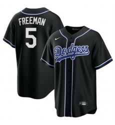 Men Los Angeles Dodgers 5 Freddie Freeman Black Lights Out Limited Stitched Baseball Jersey Men Los Angeles Dodgers 5 Freddie Freeman Black Lights Out Limited Stitched Baseball Jersey