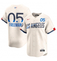 Men Los Angeles Dodgers 5 Freddie Freeman Cream 2024 City Connect Limited Stitched Baseball Jersey Men Los Angeles Dodgers 5 Freddie Freeman Cream 2024 City Connect Limited Stitched Baseball Jersey