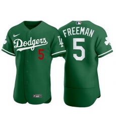 Men Los Angeles Dodgers 5 Freddie Freeman Green Flex Base Stitched jersey Men Los Angeles Dodgers 5 Freddie Freeman Green Flex Base Stitched jersey