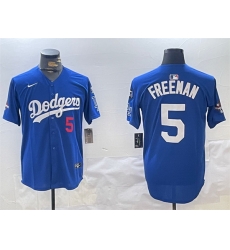 Men Los Angeles Dodgers 5 Freddie Freeman Royal 2024 World Series Champions With Fernando Memorial Patch Alternate Limited Stitched Baseball Jersey Men Los Angeles Dodgers 5 Freddie Freeman Royal 2024 World Series Champions With Fernando Memorial Patch Alternate Limited Stitched Baseball Jersey
