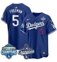Men Los Angeles Dodgers 5 Freddie Freeman Royal 2025 World Series Champions 26 Back to Back Champions With No 34 Patch Limited Stitched Baseball Jersey Men Los Angeles Dodgers 5 Freddie Freeman Royal 2025 World Series Champions 26 Back to Back Champions With No 34 Patch Limited Stitched Baseball Jersey