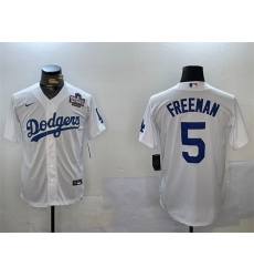 Men Los Angeles Dodgers 5 Freddie Freeman White 2024 World Series Cool Base Stitched Baseball Jersey Men Los Angeles Dodgers 5 Freddie Freeman White 2024 World Series Cool Base Stitched Baseball Jersey