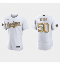 Men Los Angeles Dodgers 50 Mookie Betts 2022 All Star White Flex Base Stitched Baseball Jersey Men Los Angeles Dodgers 50 Mookie Betts 2022 All Star White Flex Base Stitched Baseball Jersey