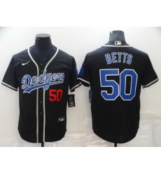 Men Los Angeles Dodgers 50 Mookie Betts Black Cool Base Stitched Baseball jersey Men Los Angeles Dodgers 50 Mookie Betts Black Cool Base Stitched Baseball jersey