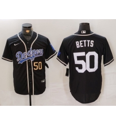 Men Los Angeles Dodgers 50 Mookie Betts Black Fashion Cool Base Stitched Baseball Jersey 1 Men Los Angeles Dodgers 50 Mookie Betts Black Fashion Cool Base Stitched Baseball Jersey 1