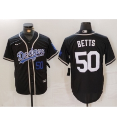 Men Los Angeles Dodgers 50 Mookie Betts Black Fashion Cool Base Stitched Baseball Jersey 2 Men Los Angeles Dodgers 50 Mookie Betts Black Fashion Cool Base Stitched Baseball Jersey 2