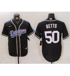 Men Los Angeles Dodgers 50 Mookie Betts Black Fashion Cool Base Stitched Baseball Jersey Men Los Angeles Dodgers 50 Mookie Betts Black Fashion Cool Base Stitched Baseball Jersey