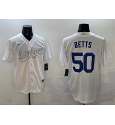 Men Los Angeles Dodgers 50 Mookie Betts White Fashion Cool Base Stitched Baseball Jersey Men Los Angeles Dodgers 50 Mookie Betts White Fashion Cool Base Stitched Baseball Jersey