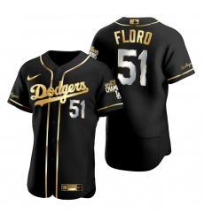 Men Los Angeles Dodgers 51 Dylan Floro Black 2020 World Series Champions Golden Limited Jersey Men Los Angeles Dodgers 51 Dylan Floro Black 2020 World Series Champions Golden Limited Jersey