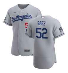 Men Los Angeles Dodgers 52 Pedro Baez Men Nike Gray Road 2020 World Series Bound Flex Base Team MLB Jersey Men Los Angeles Dodgers 52 Pedro Baez Men Nike Gray Road 2020 World Series Bound Flex Base Team MLB Jersey