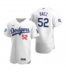 Men Los Angeles Dodgers 52 Pedro Baez White 2020 World Series Champions Flex Base Jersey Men Los Angeles Dodgers 52 Pedro Baez White 2020 World Series Champions Flex Base Jersey