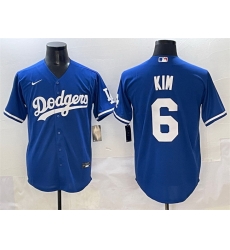 Men Los Angeles Dodgers 6 Hyeseong Kim Royal Cool Base Stitched Baseball Jersey