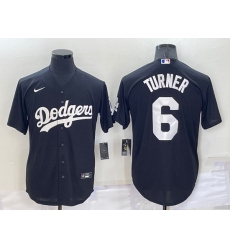 Men Los Angeles Dodgers 6 Trea Turner Black Cool Base Stitched Baseball Jerseyy Men Los Angeles Dodgers 6 Trea Turner Black Cool Base Stitched Baseball Jerseyy
