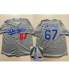 Men Los Angeles Dodgers 67 Vin Scully Gray Throwback 1950 2016 Jersey Men Los Angeles Dodgers 67 Vin Scully Gray Throwback 1950 2016 Jersey