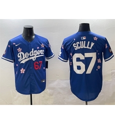 Men Los Angeles Dodgers 67 Vin Scully Royal 2025 Tokyo Series Limited Stitched Baseball Jersey