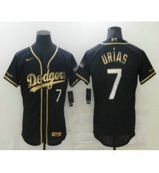 Men Los Angeles Dodgers 7 Julio Urias Black 2020 Champions Golden Edition Stitched Flex Base Nike Jersey Men Los Angeles Dodgers 7 Julio Urias Black 2020 Champions Golden Edition Stitched Flex Base Nike Jersey