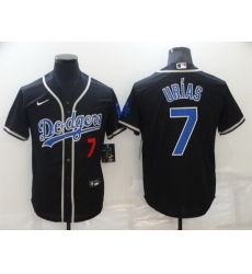 Men Los Angeles Dodgers 7 Julio Urias Black Cool Base Stitched Baseball jersey Men Los Angeles Dodgers 7 Julio Urias Black Cool Base Stitched Baseball jersey