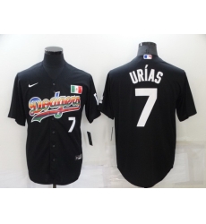 Men Los Angeles Dodgers 7 Julio Urias Black Stitched Baseball jersey Men Los Angeles Dodgers 7 Julio Urias Black Stitched Baseball jersey