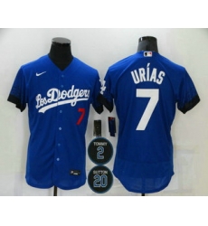 Men Los Angeles Dodgers 7 Julio Urias Blue 2 20 Patch City Connect Flex Base Stitched Jersey Men Los Angeles Dodgers 7 Julio Urias Blue 2 20 Patch City Connect Flex Base Stitched Jersey