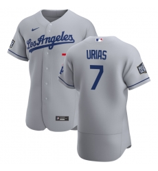 Men Los Angeles Dodgers 7 Julio Urias Men Nike Gray Road 2020 World Series Bound Flex Base Team MLB Jersey Men Los Angeles Dodgers 7 Julio Urias Men Nike Gray Road 2020 World Series Bound Flex Base Team MLB Jersey