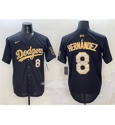 Men Los Angeles Dodgers 8 Enrique Hernandez Black Gold Limited Stitched Baseball Jersey Men Los Angeles Dodgers 8 Enrique Hernandez Black Gold Limited Stitched Baseball Jersey