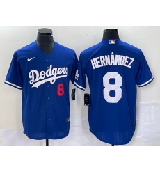 Men Los Angeles Dodgers 8 Enrique Hernandez Blue Cool Base Stitched Jersey Men Los Angeles Dodgers 8 Enrique Hernandez Blue Cool Base Stitched Jersey